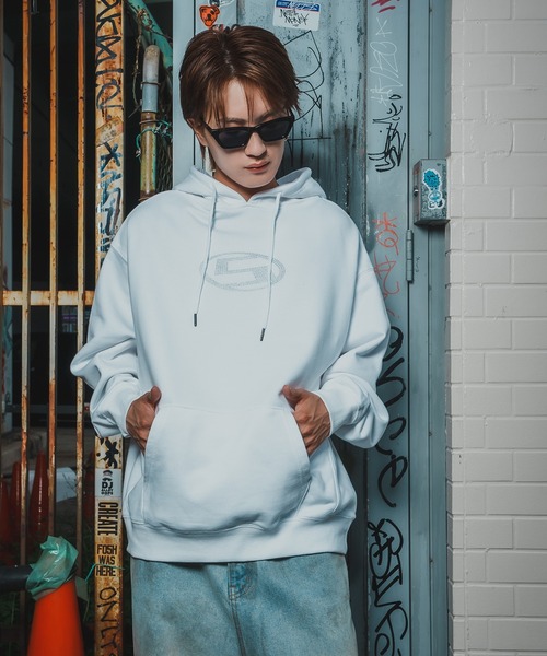 SIDEWAY STANCE（サイドウェイスタンス）の「【SIDEWAY STANCE】バリエーション プリント スウェット パーカー（パーカー・メンズ・ブラック/ネイビー系/ホワイト系1/グレー系1/ライトグレー系/ブラック系1/ホワイト/ブラック系/グレー系2/ライトグレー系2/ブラック系2・X-LARGE/LARGE/MEDIUM/SMALL）」の21枚目の写真