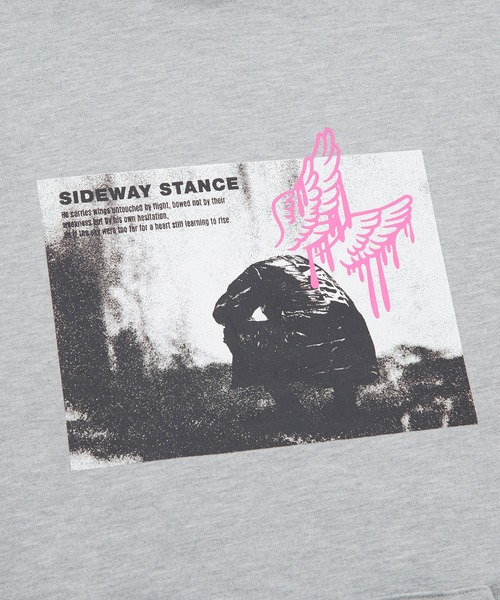 SIDEWAY STANCE（サイドウェイスタンス）の「【SIDEWAY STANCE】バリエーション プリント スウェット パーカー（パーカー・メンズ・ブラック/ネイビー系/ホワイト系1/グレー系1/ライトグレー系/ブラック系1/ホワイト/ブラック系/グレー系2/ライトグレー系2/ブラック系2・X-LARGE/LARGE/MEDIUM/SMALL）」の19枚目の写真