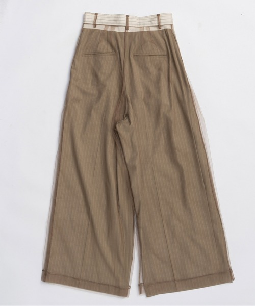 MAISON SPECIAL(メゾンスペシャル)の「Tulle Layered Slacks / チュールレイヤードスラックス(スラックス・レディース・グレー/ベージュ/ネイビー・38/36)」の15枚目の写真