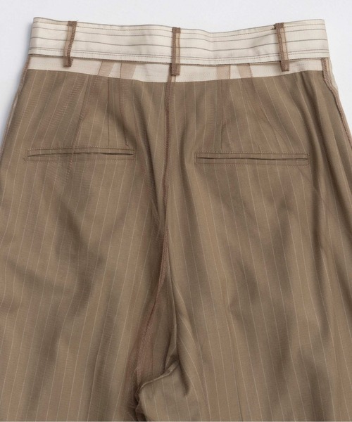 MAISON SPECIAL(メゾンスペシャル)の「Tulle Layered Slacks / チュールレイヤードスラックス(スラックス・レディース・グレー/ベージュ/ネイビー・38/36)」の17枚目の写真