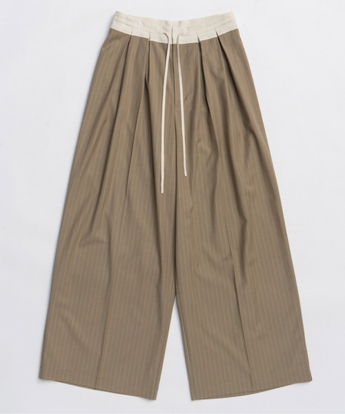 MAISON SPECIAL(メゾンスペシャル)の「Tulle Layered Slacks / チュールレイヤードスラックス(スラックス・レディース・グレー/ベージュ/ネイビー・38/36)」の19枚目の写真