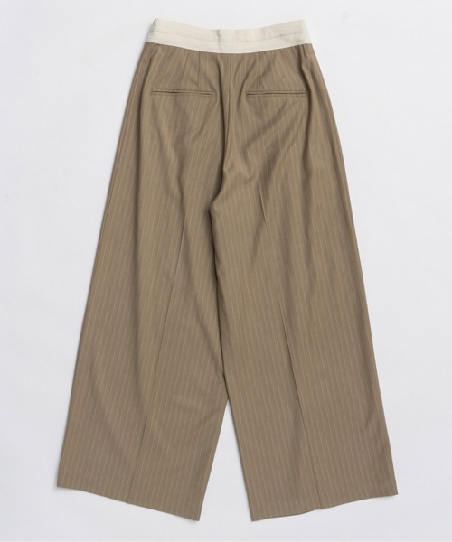 MAISON SPECIAL(メゾンスペシャル)の「Tulle Layered Slacks / チュールレイヤードスラックス(スラックス・レディース・グレー/ベージュ/ネイビー・38/36)」の20枚目の写真