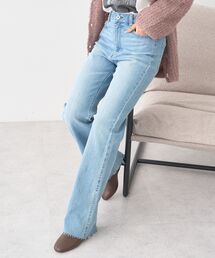 earth music&ecology | セルフカットストレッチフレアデニムパンツ(デニムパンツ)