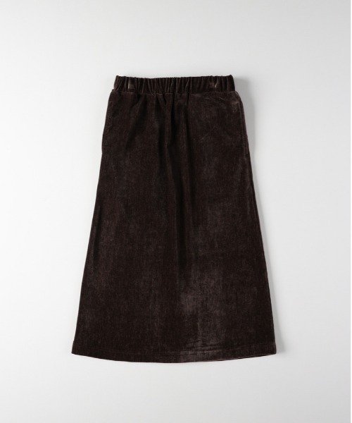 MPS（エムピーエス）の「【親子でお揃い】【MPS】シェニール織りIラインスカート (レギュラーフィット/リンクコーデ/カジュアル/デイリー/シンプル)（スカート・キッズ・ダークグレー/キナリ/ブラウン・110/140/120/130）」の3枚目の写真