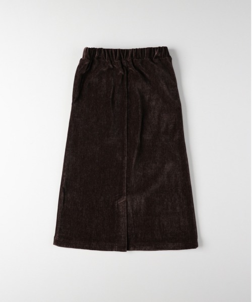 MPS（エムピーエス）の「【親子でお揃い】【MPS】シェニール織りIラインスカート (レギュラーフィット/リンクコーデ/カジュアル/デイリー/シンプル)（スカート・キッズ・ダークグレー/キナリ/ブラウン・110/140/120/130）」の4枚目の写真