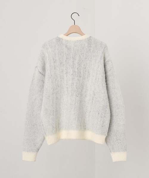 Alfred Alex（アルフレッドアレックス）の「【Alfred Alex】グラフィックジャガード オーバーサイズ シャギーニット（ニット/セーター・メンズ・ブラック/オフホワイト/ブラック系2/チャコール/ブラック系・M/L）」の10枚目の写真