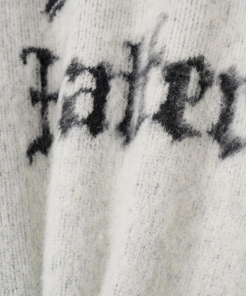 Alfred Alex（アルフレッドアレックス）の「【Alfred Alex】グラフィックジャガード オーバーサイズ シャギーニット（ニット/セーター・メンズ・ブラック/オフホワイト/ブラック系2/チャコール/ブラック系・M/L）」の11枚目の写真