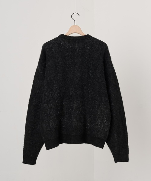 Alfred Alex（アルフレッドアレックス）の「【Alfred Alex】グラフィックジャガード オーバーサイズ シャギーニット（ニット/セーター・メンズ・ブラック/オフホワイト/ブラック系2/チャコール/ブラック系・M/L）」の7枚目の写真