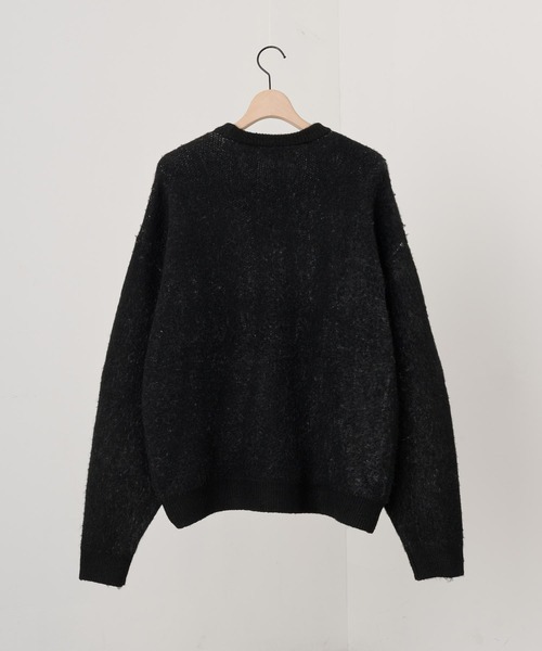 Alfred Alex（アルフレッドアレックス）の「【Alfred Alex】グラフィックジャガード オーバーサイズ シャギーニット（ニット/セーター・メンズ・ブラック/オフホワイト/ブラック系2/チャコール/ブラック系・M/L）」の18枚目の写真