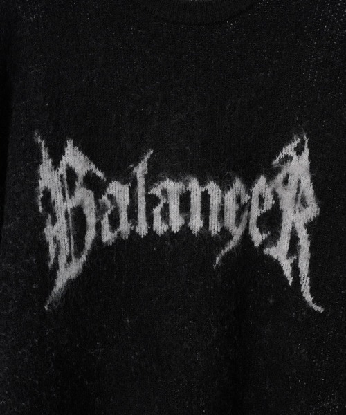 Alfred Alex（アルフレッドアレックス）の「【Alfred Alex】グラフィックジャガード オーバーサイズ シャギーニット（ニット/セーター・メンズ・ブラック/オフホワイト/ブラック系2/チャコール/ブラック系・M/L）」の14枚目の写真