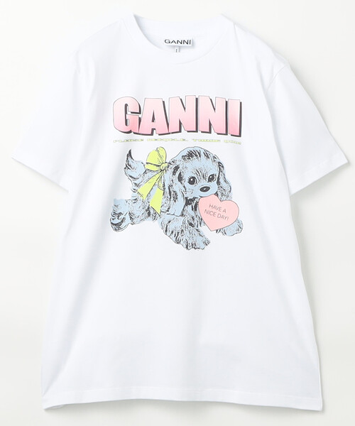 GANNI/ガニー Basic Cotton Jersey Neon Puppy T / T4333