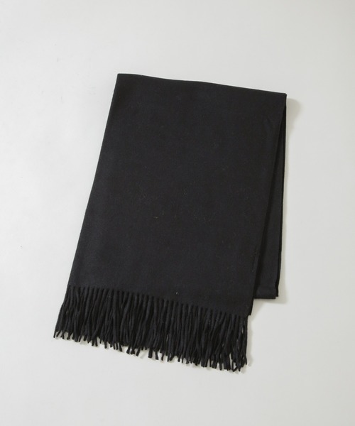 NANO universe（ナノユニバース）の「ソフトタッチストール（マフラー・レディース・グレー/オフホワイト/ブラック・F）」の6枚目の写真
