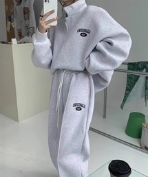 SHEPP（シープ）の「【セット商品】裏起毛 ワンポイントロゴ スウェットセットアップ トップス パンツ（ルームウェア/パジャマ）」