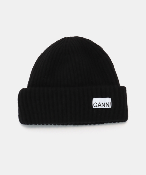 セール】GANNI / ガニー Structured Rib Beanie（ニットキャップ