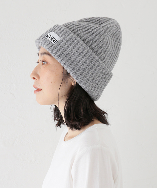 GANNI / ガニー Structured Rib Beanie（ニットキャップ/ビーニー