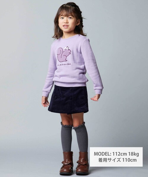 BeBe（ベベ）の「マシュマロウラケアニマルパッチ刺しゅうトレーナー(80~150cm)（スウェット・キッズ・ピンク/パープル・80ｃｍ/90cm/120cm/100cm/140cm/130cm/150cm/110cm）」の14枚目の写真