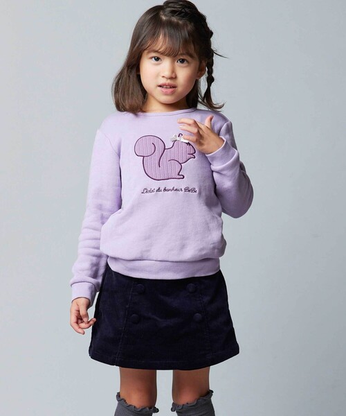 BeBe（ベベ）の「マシュマロウラケアニマルパッチ刺しゅうトレーナー(80~150cm)（スウェット・キッズ・ピンク/パープル・80ｃｍ/90cm/120cm/100cm/140cm/130cm/150cm/110cm）」の13枚目の写真