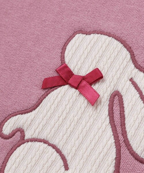 BeBe（ベベ）の「マシュマロウラケアニマルパッチ刺しゅうトレーナー(80~150cm)（スウェット・キッズ・ピンク/パープル・80ｃｍ/90cm/120cm/100cm/140cm/130cm/150cm/110cm）」の7枚目の写真