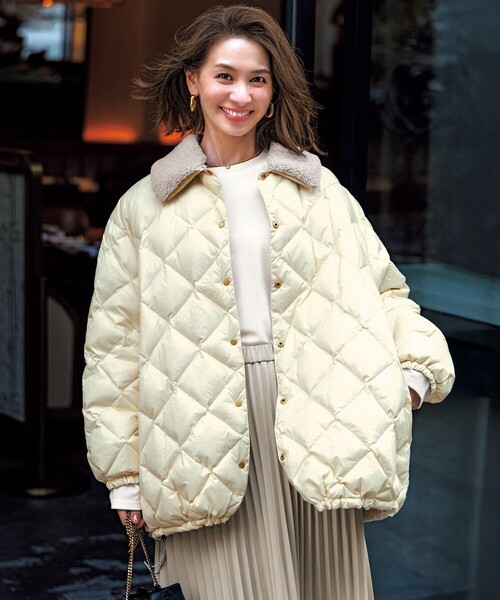 セール】【自宅で洗濯OK / ファー襟取り外し可能】TAIONコラボ ボア襟