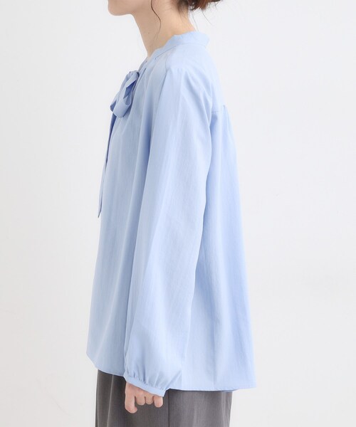 DRESKIP(ドレスキップ)の「【洗濯機可/S-LL】リボンブラウス(シャツ/ブラウス・レディース・ダークブラウン/ブルー/オフホワイト・04/03/02/01)」の17枚目の写真