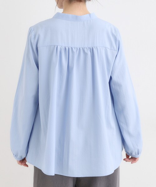 DRESKIP(ドレスキップ)の「【洗濯機可/S-LL】リボンブラウス(シャツ/ブラウス・レディース・ダークブラウン/ブルー/オフホワイト・04/03/02/01)」の18枚目の写真