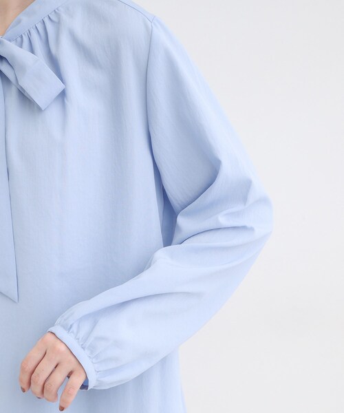 DRESKIP(ドレスキップ)の「【洗濯機可/S-LL】リボンブラウス(シャツ/ブラウス・レディース・ダークブラウン/ブルー/オフホワイト・04/03/02/01)」の20枚目の写真