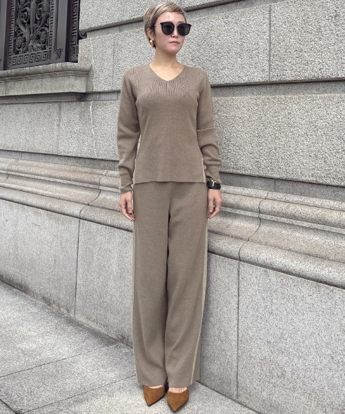 JENNE(ジェンヌ)の「Vネックウールニット(カーディガン/ボレロ・レディース・グレー/ブラック/モカ・LARGE/MEDIUM/SMALL)」の7枚目の写真