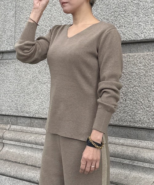 JENNE(ジェンヌ)の「Vネックウールニット(カーディガン/ボレロ・レディース・グレー/ブラック/モカ・LARGE/MEDIUM/SMALL)」の11枚目の写真