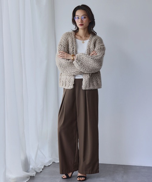 セール】【2025AW】ざっくり編み チャンキーニット カーディガン