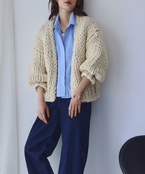 45R Badou-R チャンキーニットカーディガン 45R BADOU-R チャンキーニットカーディガン