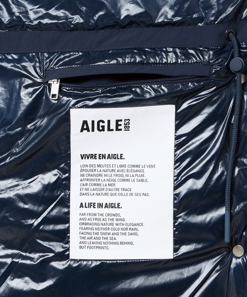 AIGLE（エーグル）の「撥水 インサレーション ミドルパフコート ジャケット（ダウンジャケット/コート・レディース・オフホワイト/ダークネイビー・M/XS/S）」の11枚目の写真