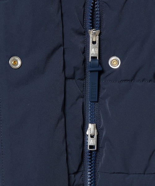 AIGLE（エーグル）の「撥水 インサレーション ミドルパフコート ジャケット（ダウンジャケット/コート・レディース・オフホワイト/ダークネイビー・M/XS/S）」の7枚目の写真