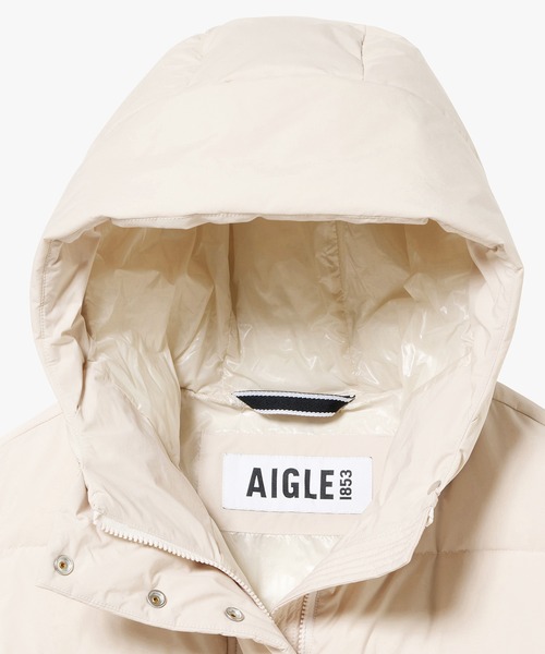 AIGLE（エーグル）の「撥水 インサレーション ミドルパフコート ジャケット（ダウンジャケット/コート・レディース・オフホワイト/ダークネイビー・M/XS/S）」の12枚目の写真