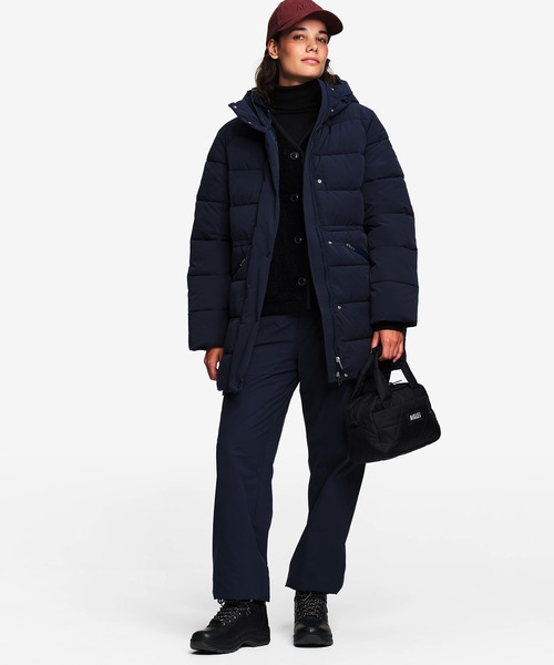 AIGLE（エーグル）の「撥水 インサレーション ミドルパフコート ジャケット（ダウンジャケット/コート・レディース・オフホワイト/ダークネイビー・M/XS/S）」の22枚目の写真