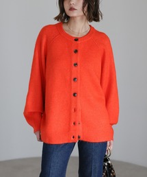 カーディガン/ボレロ（オレンジ/橙色系・無地）ファッション通販