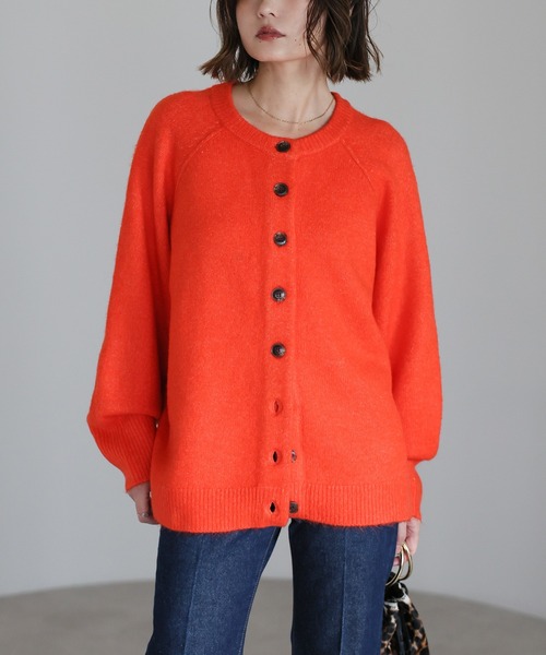 セール】ラグランスリーブニットカーディガン（カーディガン/ボレロ