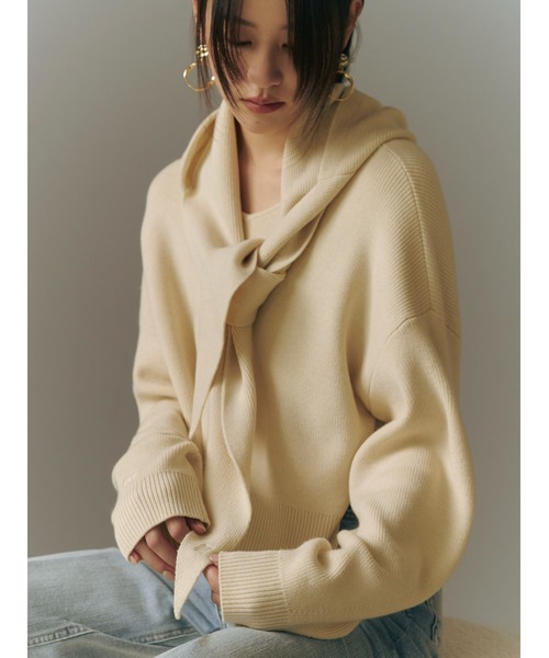 FRAY I.D（フレイアイディー）の「ウォッシャブルカシミヤシルクフード