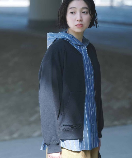 THREE FIFTY STANDARD(スリーフィフティースタンダード)の「THREE FIFTY STANDARD ジップアップスウェットジャケット〈ネイビー〉(その他アウター・レディース・ネイビー・3L/LL/L/M)」の1枚目の写真