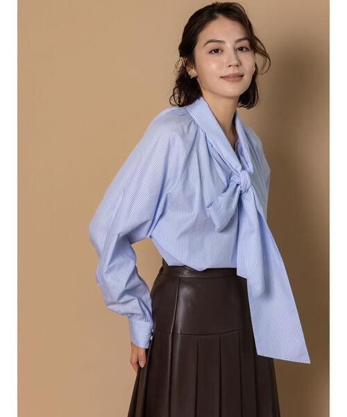 Te chichi（テチチ）の「ビッグリボン2WAYブラウス《2025winter catalog item》（シャツ/ブラウス・レディース・オフホワイト/サックスブルー/ミント・F）」の3枚目の写真