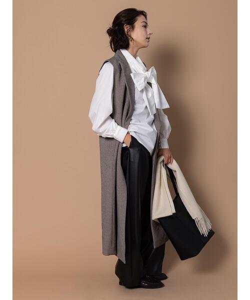 Te chichi（テチチ）の「ビッグリボン2WAYブラウス《2025winter catalog item》（シャツ/ブラウス・レディース・オフホワイト/サックスブルー/ミント・F）」の8枚目の写真