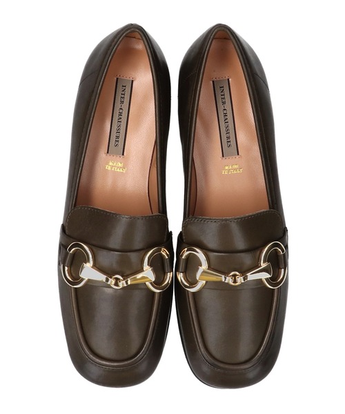 inter-chaussures（インターショシュール）の「【INTER-CHAUSSURES】ソフトスクエアトウビットローファー(I1655N)（ローファー・レディース・ブラック/カーキ・36/37）」の7枚目の写真