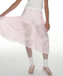 CRANK | シアーフリルレイヤードスカート_ピンク(スカート)