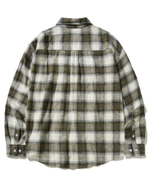 F.ILLUMINATE(フィルミネイト)の「ラスティックビンテージチェックシャツ-カーキ(シャツ/ブラウス・レディース・その他・SMALL/MEDIUM/LARGE)」の2枚目の写真
