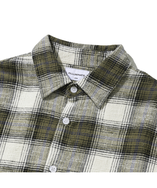 F.ILLUMINATE(フィルミネイト)の「ラスティックビンテージチェックシャツ-カーキ(シャツ/ブラウス・レディース・その他・SMALL/MEDIUM/LARGE)」の6枚目の写真