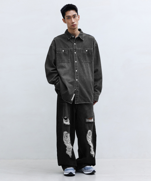 F.ILLUMINATE（フィルミネイト）の「ツーポケットデニムシャツ-ライトブルー（シャツ/ブラウス・レディース・その他・SMALL/MEDIUM/LARGE）」の5枚目の写真