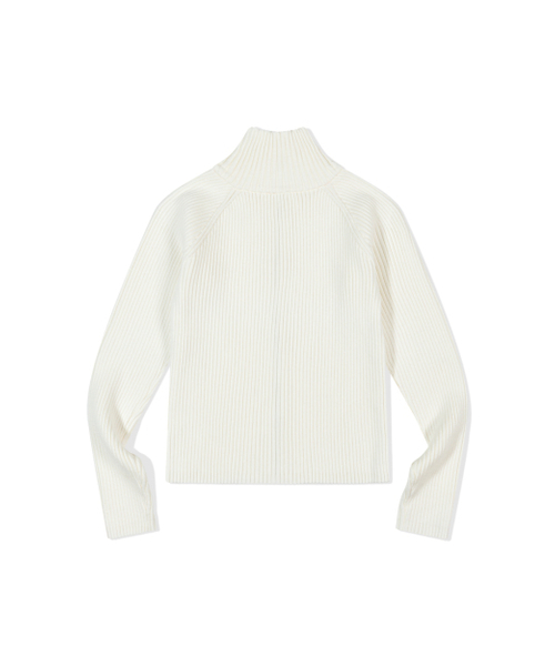 MOAA(モア)の「Ribbed Mock Neck Zip-Up (IVORY)(ニット/セーター・レディース・その他・SMALL/MEDIUM)」の3枚目の写真