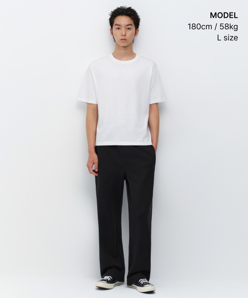 MUSINSA STANDARD（ムシンサスタンダード）の「ラウンジスウェットパンツ[ブラック]（スウェットパンツ・メンズ・その他・LARGE/X-LARGE/XX-LARGE/SMALL/MEDIUM）」の2枚目の写真