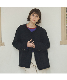 VANONE ATELIER（バノンアトリエ）の「O3735 ラウンドツイードジャケット_ブラック（テーラードジャケット）」