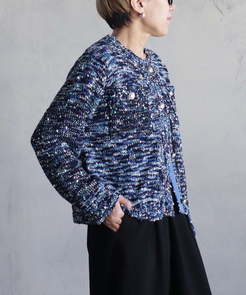 kese-moi(ケセモイ)の「ミックスポップコーンカーデ(ニット/セーター・レディース・ブラック/マルチ/グレー・FREE)」の20枚目の写真