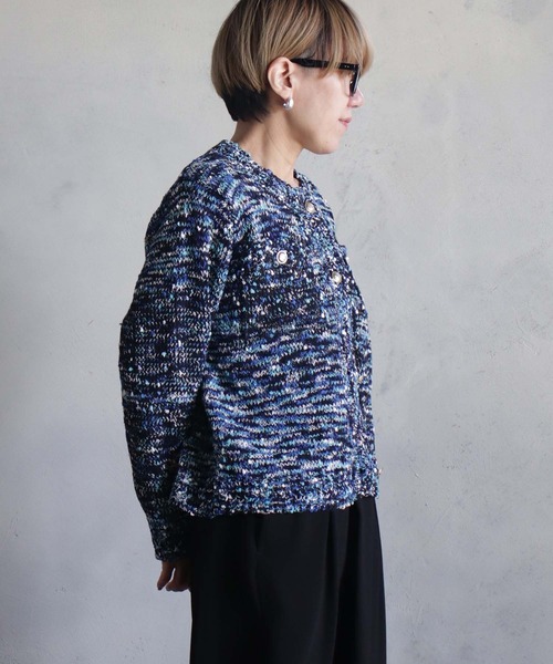 kese-moi(ケセモイ)の「ミックスポップコーンカーデ(ニット/セーター・レディース・ブラック/マルチ/グレー・FREE)」の21枚目の写真